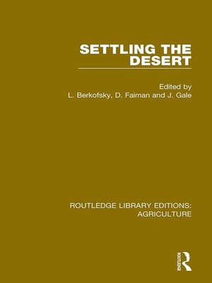 cover image of Settling the Desert